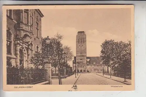 2870 DELMENHORST, Strassenpartie, Wasserturm, water tower, chateau d'eau, 193...