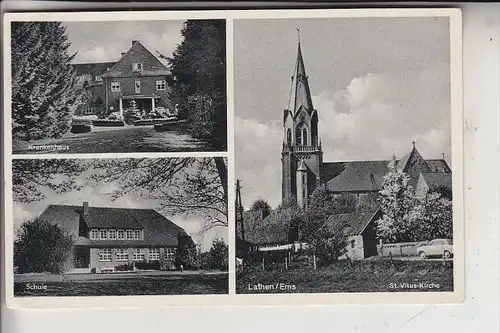 4474 LATHEN, Krankenhaus, Schule, St.Vitus Kirche, 1955, Brfm. entfernt