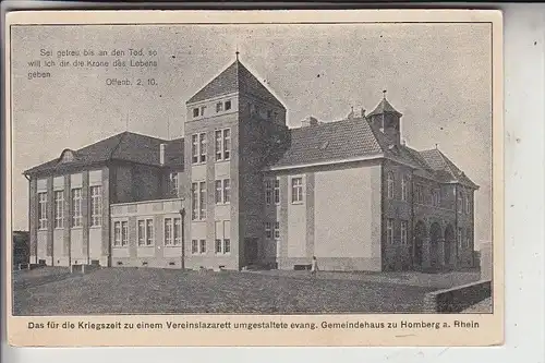 4100 DUISBURG - HOMBERG, ev. Gemeindehaus, in der Kriegszeit Vereinslazarett, 1920