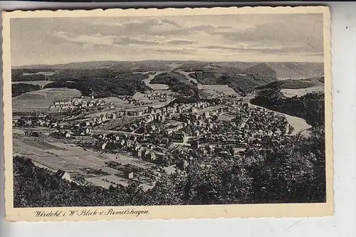 5980 WERDOHL, Blick von Rem elshagen, 1934, Blanko-Mil.Stempel, Kriegsgefangenen-Sammelg. Werdohl