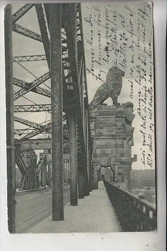 4000 DÜSSELDORF, Rheinbrücke, 1915