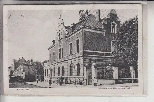 5140 ERKELENZ, Postamt und Hindenburgstrasse, 1920