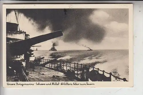 MILITÄR - MARINE / NAVY, 2.Weltkrieg, Schwere & mittlere Artillerie