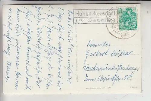 0-8352 HOHNSTEIN - HOHBURKERSDORF, Landpoststempel "Hohburkersdorf (Kr. Sebnitz)", 196...