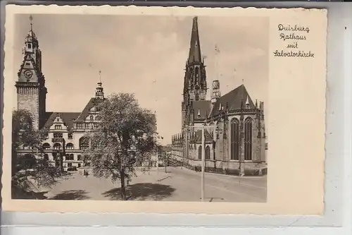 4100 DUISBURG, Rathaus mit Salvatorkirche, 1950