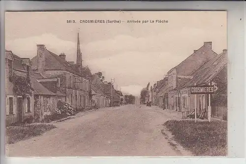 F 72200 CROSMIERES, Arrive par La Fleche, 1937