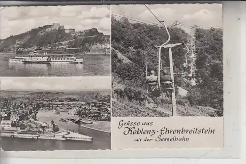 5400 KOBLENZ - EHRENBREITSTEIN,  Sesselbahn, 1955