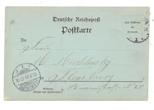 4800 BIELEFELD, Sparenberg, Mondschein-Karte 1899