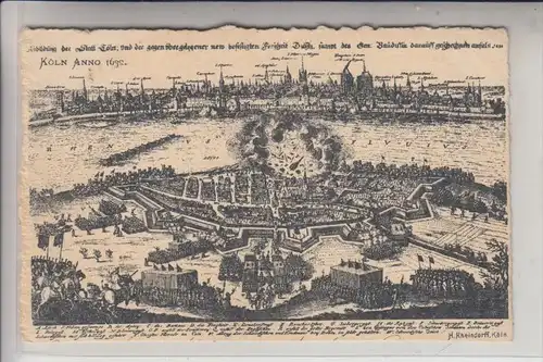 5000 KÖLN - DEUTZ, Historische Ansicht, Deutz & Köln im Jahre 1632, Überfall der Schweden