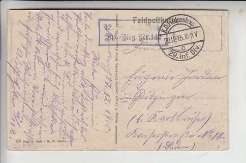 F 51600 SAINT SOUPLET SUR PY, Zerstörungen 1.Weltkrieg 1915, Deutsche Feldpost