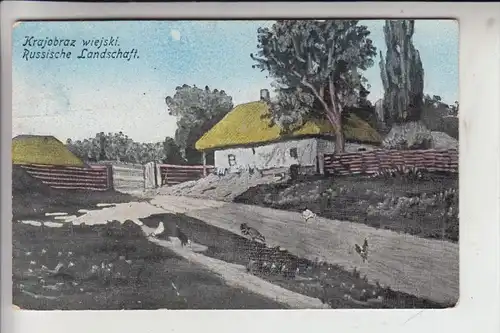 RU - RUSSLAND, Krajobraz Wiejski / Russische Landschaft, deutsche Feldpost 1916