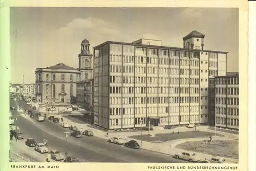 6000 FRANKFURT, Paulskirche und Bundesrechnungshof, 1956