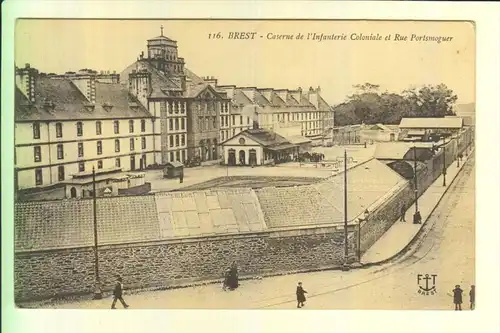 F 29200 BREST, Caserne de l'Infanterie Coloniale et Rue Portsmoguer