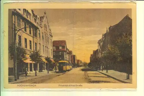 4100 DUISBURG - RHEINHAUSEN - HOCHEMMERICH, Friuedrich-Alfred-Strasse, 1922, Strassenbahn - Tram, Druckstelle