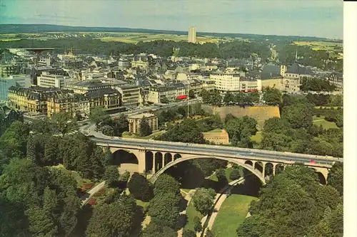 L 1000 LUXEMBURG, Vue airienne du pont Adolphe, Schaack-Lux.