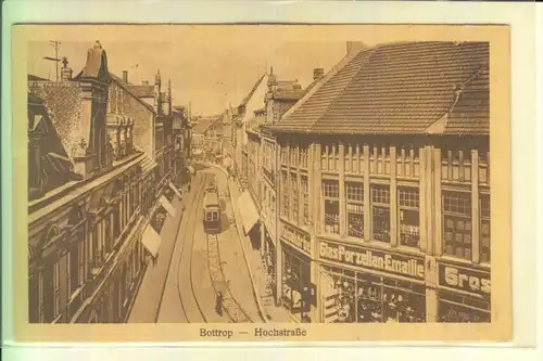 4250 BOTTROP, Hochstrasse, Strassenbahn - Tram, 192...Klebereste rückseitig