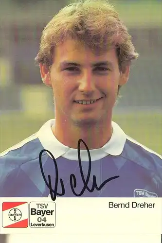 SPORT - FUSSBALL - BAYER LEVERKUSEN - BERND DREHER - AUTOGRAMM