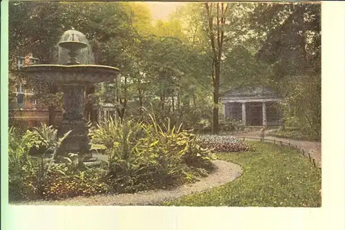 4040 NEUSS, Promenade mit Springbrunnen, 1923