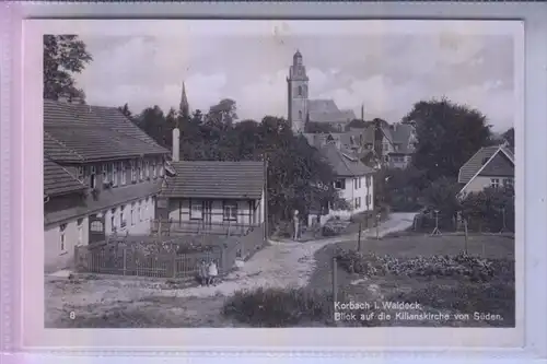 3540 KORBACH, Blick auf die Kilianskirche von Süden, 1942