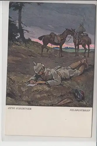 KÜNSTLER - ARTIST, OTTO FLECHTNER - JUGEND - Postkarte, "Der Feldpostbrief"