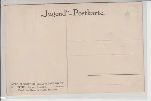 KÜNSTLER - ARTIST, OTTO FLECHTNER - JUGEND - Postkarte, "Der Feldpostbrief"