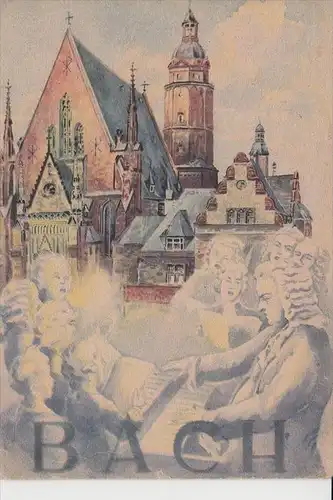0-7000 LEIPZIG, Erste Leipziger Friedensmesse, 1955, Johann Sebastian Bach, Druckstelle