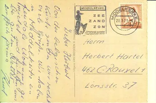 MEERJUNGFRAU / MERMAID / SIRENE / NIXE - Stempel - postmark Middelkerke