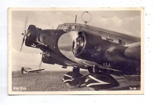 MILITÄR - 2.Weltkrieg, Wehrmacht, Junkers Ju 52, rückseitig Klebereste
