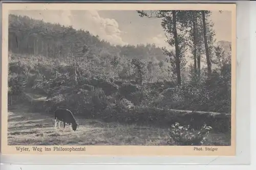 4193 KRANENBURG - WYLER, Weg ins Philosophental 1931, Landpoststempel "Wylerberg Cleve"