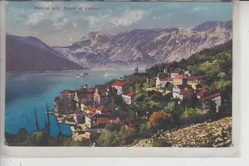 HR - KROATIEN, PERASTO nelle Bocche di Cattaro, Photochromiekarte