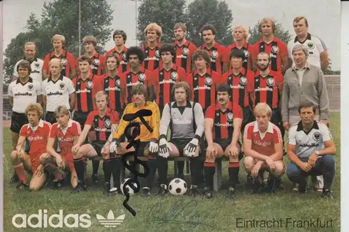 SPORT - FUSSBALL - EINTRACHT FRANKFURT 1979/80 - Mannschaftsfoto mit Autogrammen