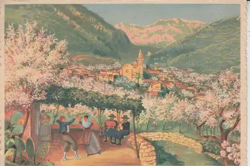 E 07170 VALLDEMOSA / Mallorca, Cartuja de Chopin / TPO, AMB, Bahnpost 1951