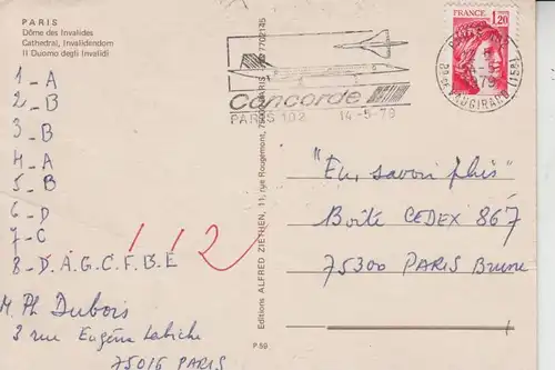 FLUGZEUGE - CONCORDE - postmark 1979