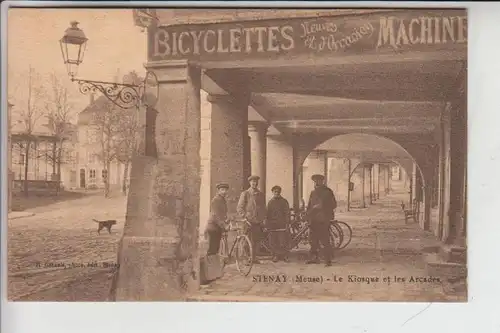F 55700 STENAY, Le Kiosque et les Arcades, Bicyclettes, Fahrrad-Geschäft