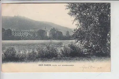 5480 REMAGEN - NONNENWERTH, Blick auf Nonnenwerth, 1905