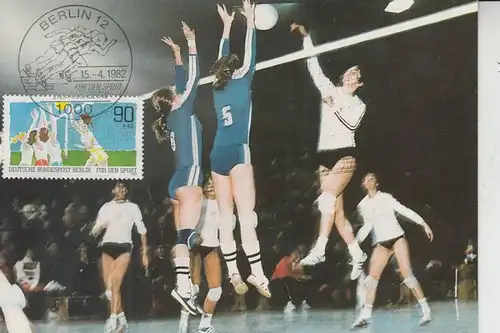 SPORT - VOLLEYBALL, Maximum-Karte Deutsche Bundespost Berlin 1982