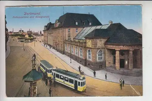 4600 DORTMUND, Bahnpostamt & Königswall, Strassenbahn - Tram