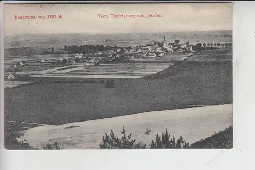 4193 KRANENBURG, Panorama von Zyfflich, vom Teufelsberg gesehen 1909, Briefmarke fehlt