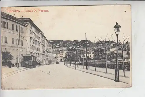 I 16100 GENOVA, Corso 1910, Strassenbahn - Tram