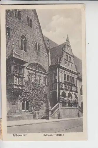 0-3600 HALBERSTADT, Rathaus, Freitreppe 1928