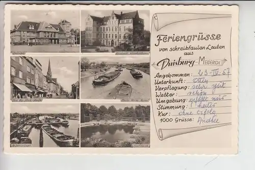 4100 DUISBURG - MEIDERICH, Mehrbildkarte 1957