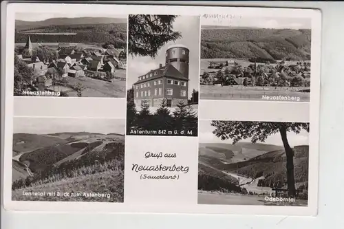 5788 WINTERBERG - NEUASTENBERG, Gruß aus ..., Mehrbildkarte 1957, belg.Militärpost B.P.S. 8