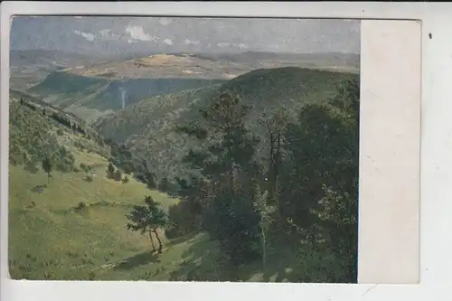 KÜNSTLER - ARTIST - HANS VON VOLKMANN - Waldtal in der Eifel, gemalt 1895