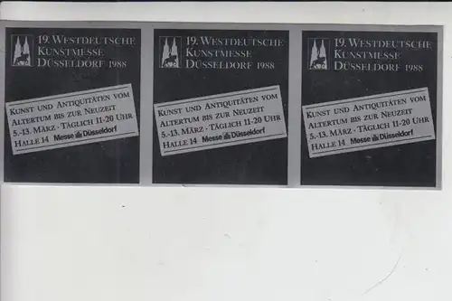 4000 DÜSSELDORF, 3 Vignetten Deutsche Kunst- und Antiquitäten Messe 1988