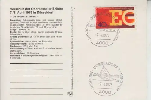 4000 DÜSSELDORF, Verschub der Oberkasseler Brücke 7./8. April 1976, Sonderstempel