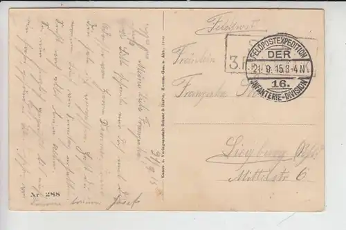 F 02880 CROUY, Zerstörungen 1.Weltkrieg 1915 an der Mairie, deutsche Feldpost