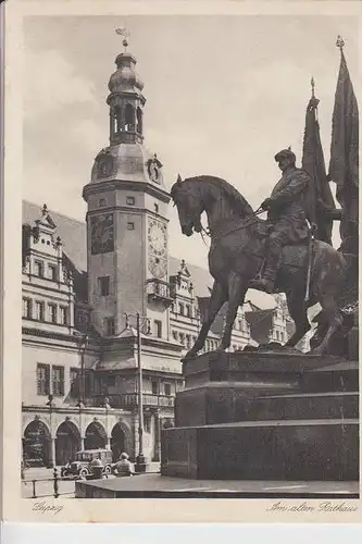 0-7000 LEIPZIG, An alten Rathaus, Bismarckdenkmal 1938