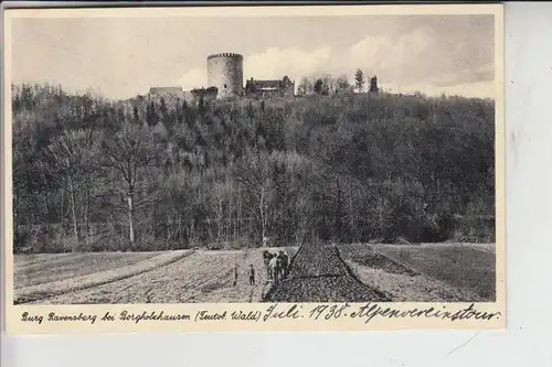 4807 BORGHOLZHAUSEN, Burg Ravensberg bei Borghaolzhausen 1938, Feldbestellung