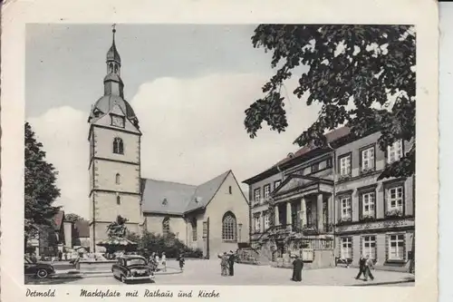 4930 DETMOLD, Marktplatz Rathaus Kirche 196..