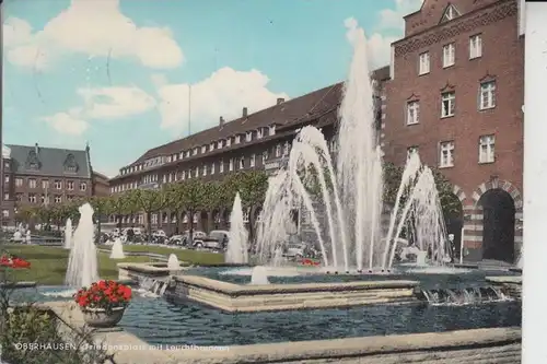 4200 OBERHAUSEN, Friedensplatz mit Leuchtbrunnen, 60er-Jahre, Briefmarke fehlt